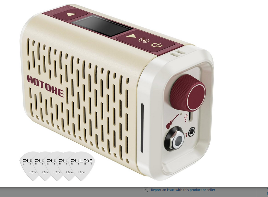 ギター HOTONE PULZE MINI Amazon.com: HOTONE Pulze Mini 5W Mini Ultra-Portable Smart Guitar